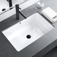 Built-in deep square ceramic undermount basin