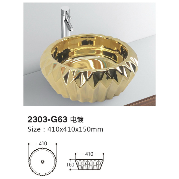 Colorful ceramic washbasin