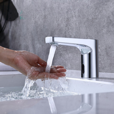 Basin induction faucet hotel public toilet hot and cold infrared bathroom