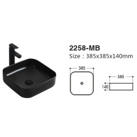black ceramic sink