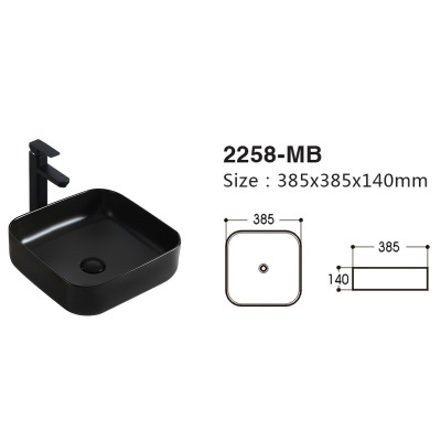 black ceramic sink