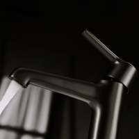 black washbasin faucet
