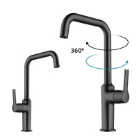 Brushed stainless steel faucet
