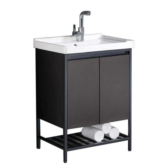 Marble double basin vanity