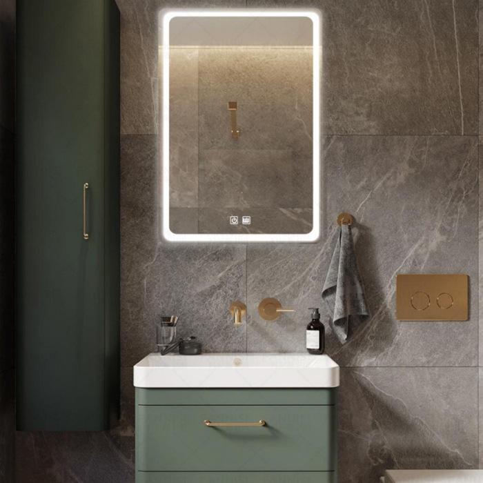 Modern minimalist bathroom mirror LED