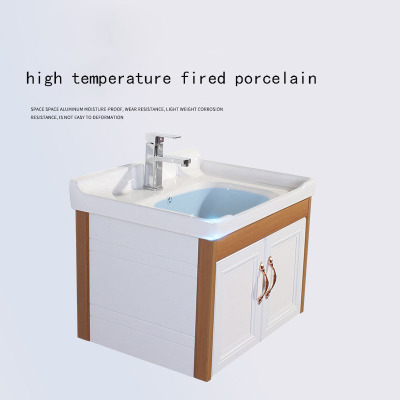 Nordic modern all aluminum bathroom cabinet combination