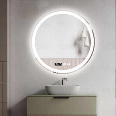 Oval smart mirror with light