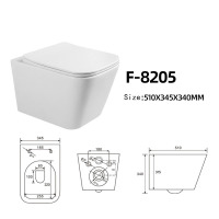 Wall hung toilet small apartment