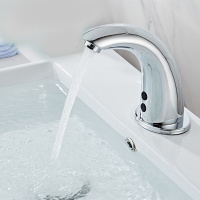 Single hole basin faucet hot and cold