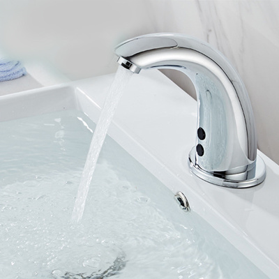 Single hole basin faucet hot and cold