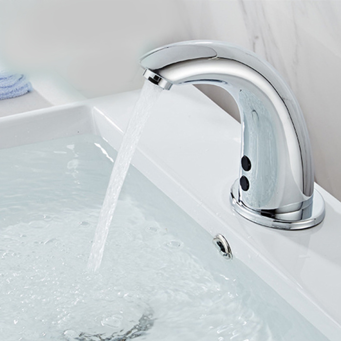 Single hole basin faucet hot and cold